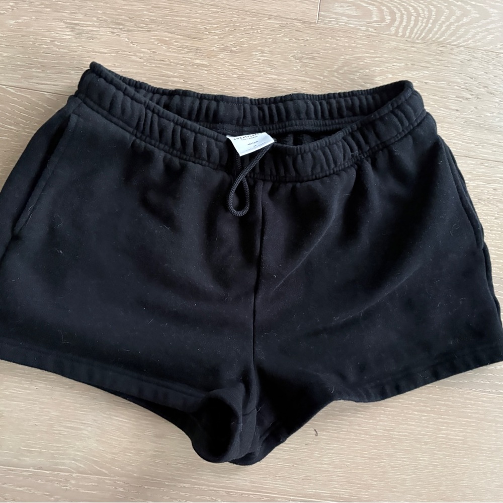 Aritzia Black Drawstring Athletic Lounge Shorts